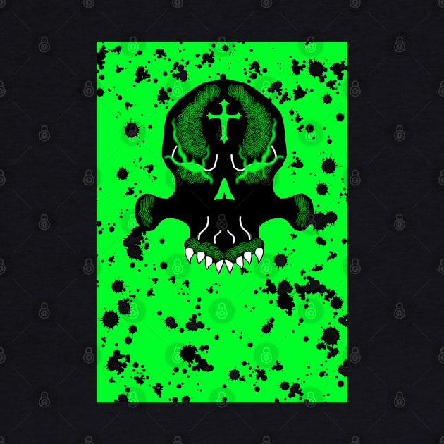 Green Goo Skull Graphic T by Titans-T's